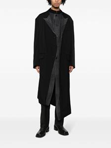 Yohji Yamamoto Asymmetrische jas - Zwart