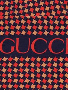 Gucci Shorts met pied-de-poule print - Rood
