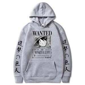 New Young Attack on Titan One Piece Luffy Hoodie Men Fashion Homme Fleece Hoodies Japanese Anime Printed Male Streetwear Oversized Clothes