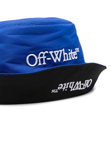 Off-White Vissershoed met geborduurd logo - Blauw
