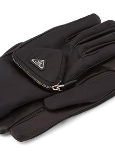 Prada Handschoenen met logo - Zwart