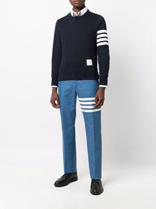 Thom Browne Pantalon met vier strepen - Blauw