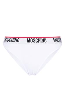 Moschino logo-waistband Brazilian briefs (pack of two) - Wit