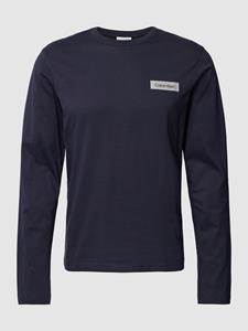 CK Calvin Klein Shirt met lange mouwen van katoen met labeldetail