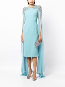Jenny Packham Midi-jurk verfraaid met kralen - Blauw