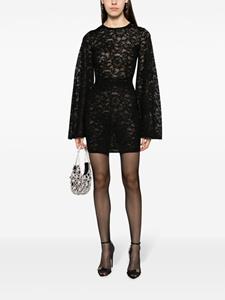 Dolce & Gabbana wide-sleeve lace minidress - Zwart