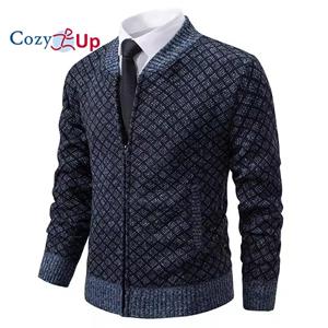 Cozy  Up Cozy Up Mens Zip Up Sweater Stand Collor Knitted Fall Winter Casusal Jackets