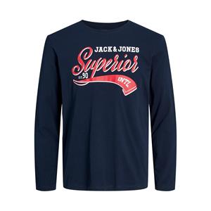 JACK&JONES T-shirt met lange mouwen en ronde hals, Jjelogo