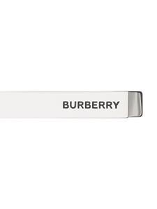 Burberry Dasspeld met logo - Zilver