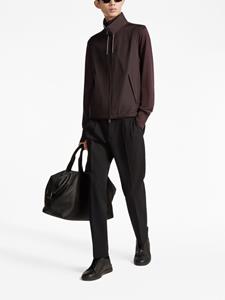 Zegna adjustable-strap wool trousers - Zwart
