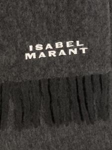 ISABEL MARANT Sjaal met geborduurd logo - Grijs