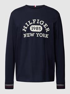 Tommy Hilfiger Shirt met lange mouwen en labelprint, model 'COLLEGIATE'