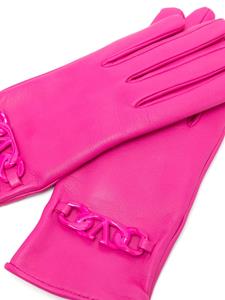 Valentino VLogo Handschoenen verfraaid met ketting - Roze