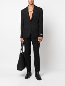Versace Barocco Silhouette blazer van scheerwol - Zwart