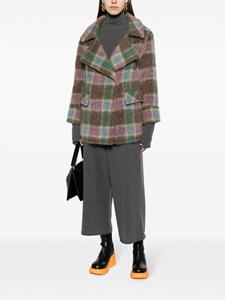 Smythe Blanket Car plaid-check double-breasted coat - Grijs