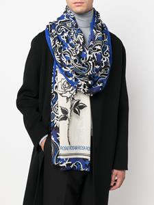 ETRO Sjaal met bloemjacquard - Blauw