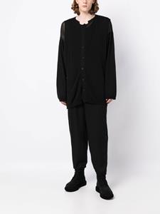 Yohji Yamamoto Broek met toelopende pijpen - Zwart