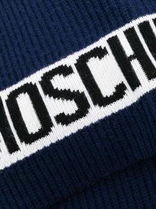 Moschino Geribbelde sjaal - Blauw
