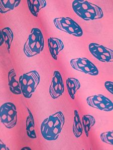 Alexander McQueen Sjaal met doodskopprint - Roze