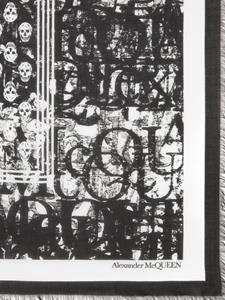 Alexander McQueen Sjaal met abstracte print - Zwart