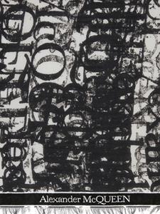Alexander McQueen Sjaal met abstracte print - Zwart