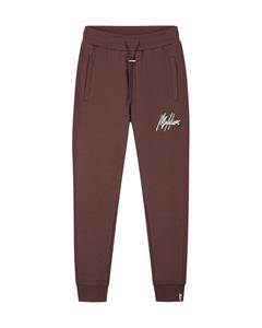 Malelions Men Duo Essentials Trackpants - Brown/Off-White