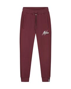 Malelions Men Duo Essentials Trackpants - Burgundy/White