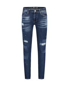 Malelions Men Destroyer Jeans - Dark Blue