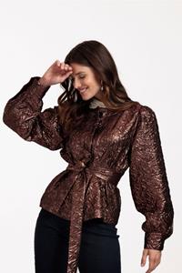 Pam shiny jacket - bronze - 09178