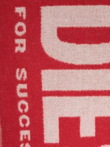 Diesel Sjaal met geborduurd logo - Rood