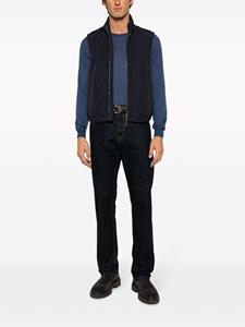 Canali Gilet met rits - Blauw