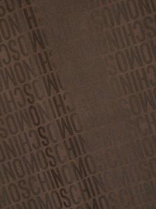 Moschino Sjaal met logo jacquard - Bruin