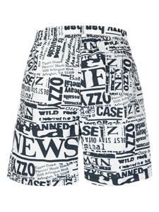 Aries Bermuda shorts met print - Wit