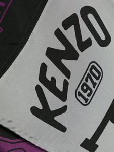 Kenzo Sjaal met logoprint - Paars