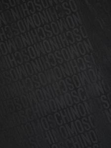 Moschino Sjaal met logo - Zwart