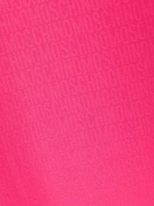 Moschino Sjaal met logo jacquard - Roze