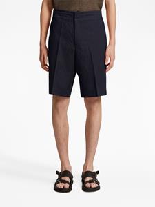Zegna tailored linen shorts - 852 NAVY BLUE