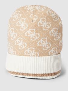 Guess Beanie met all-over logomotief