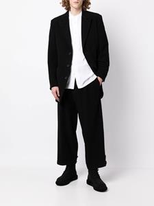 Yohji Yamamoto Blazer met enkele rij knopen - Zwart