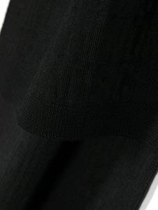 Moschino Sjaal met logo intarsia - Zwart
