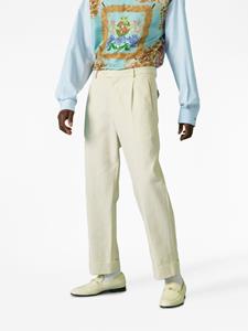 Gucci Pantalon met borduurwerk - Wit