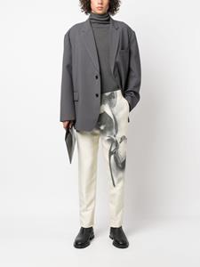 Alexander McQueen Pantalon met print - Wit