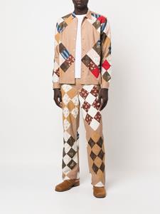 BODE Broek met patchwork - Bruin