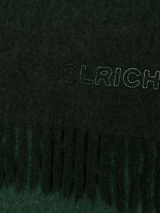 Woolrich Sjaal met geborduurd logo - Groen