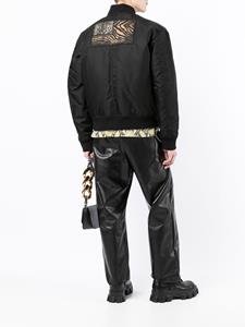 Roberto Cavalli Bomberjack met patchdetail - Zwart