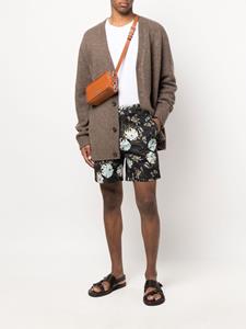 Erdem Chino shorts met bloemenprint - Zwart