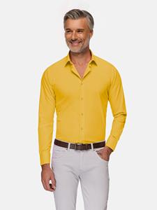 WAM Denim Leira Solid Yellow Overhemd Lange Mouw-