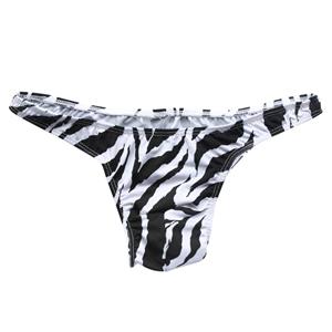Yeahdor Heren Zebra Print String Ondergoed Bikini's Slips G-string Badmode Onderbroek