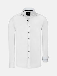 WAM Denim Celestial Tailored Fit White Overhemd Lange Mouw-