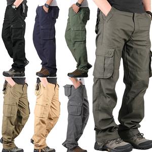 4 MEN Mens Elasticated Waist Cargo Combat Trousers Multi Pockets Casual Pants Bottoms